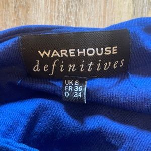 Warehouse Blue Midi Dress